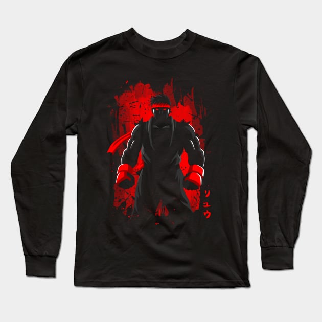 Fighter Stain Long Sleeve T-Shirt by albertocubatas